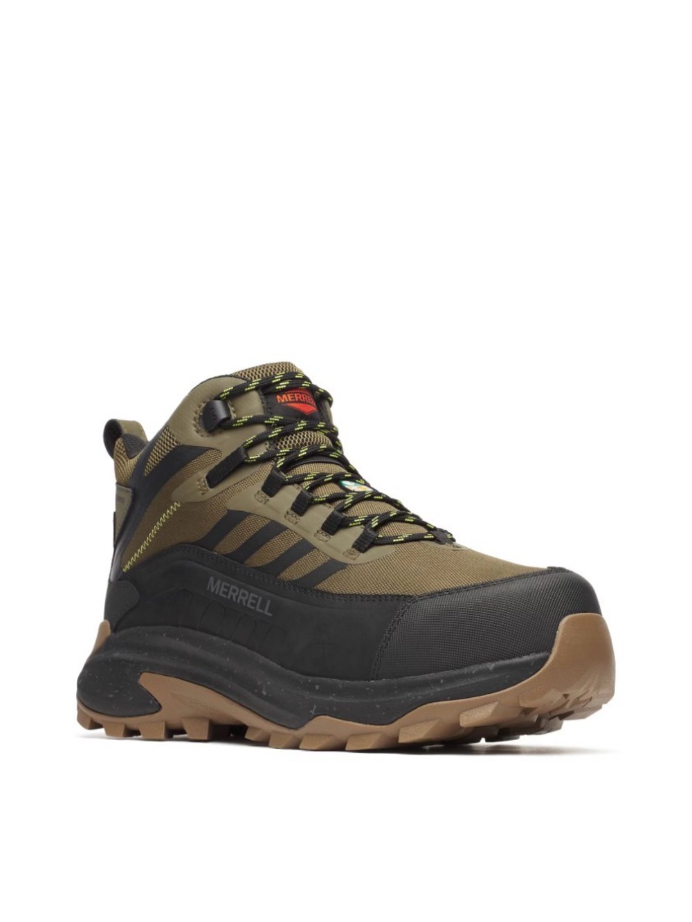 Merrell Men's Olive Green and Black Trail Mid-Top Boots
